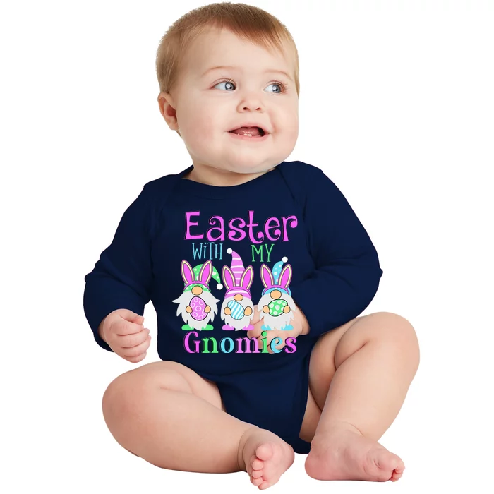 Easter With My Gnomies Baby Long Sleeve Bodysuit