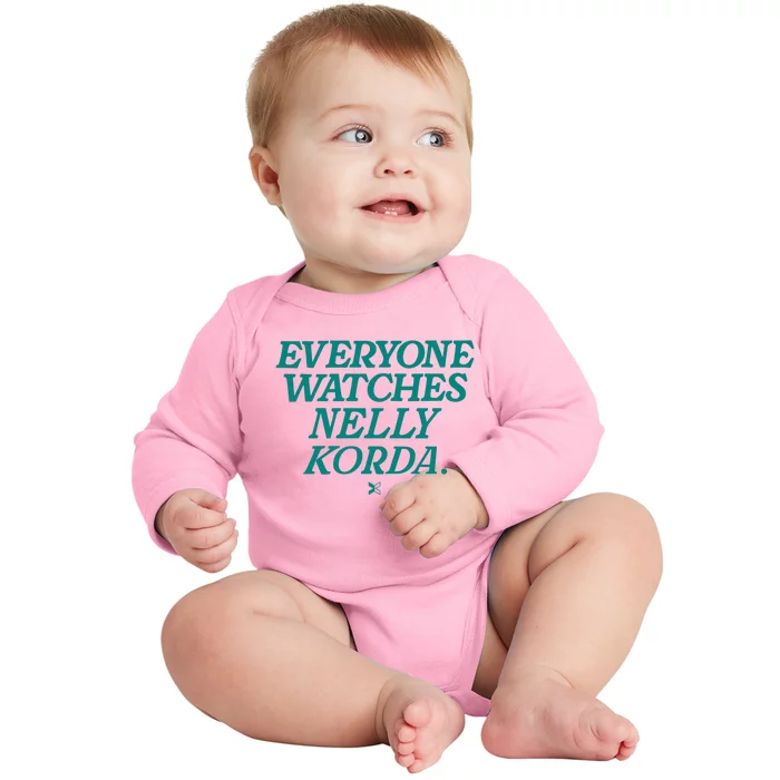 Everyone Watches Nelly Korda Baby Long Sleeve Bodysuit