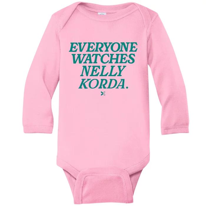 Everyone Watches Nelly Korda Baby Long Sleeve Bodysuit