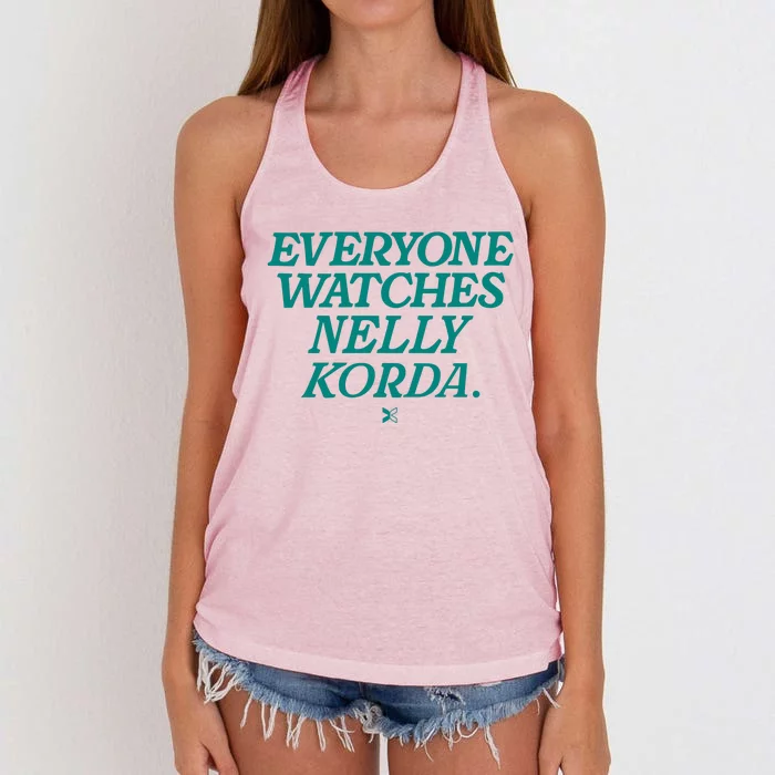 Everyone Watches Nelly Korda Women's Knotted Racerback Tank