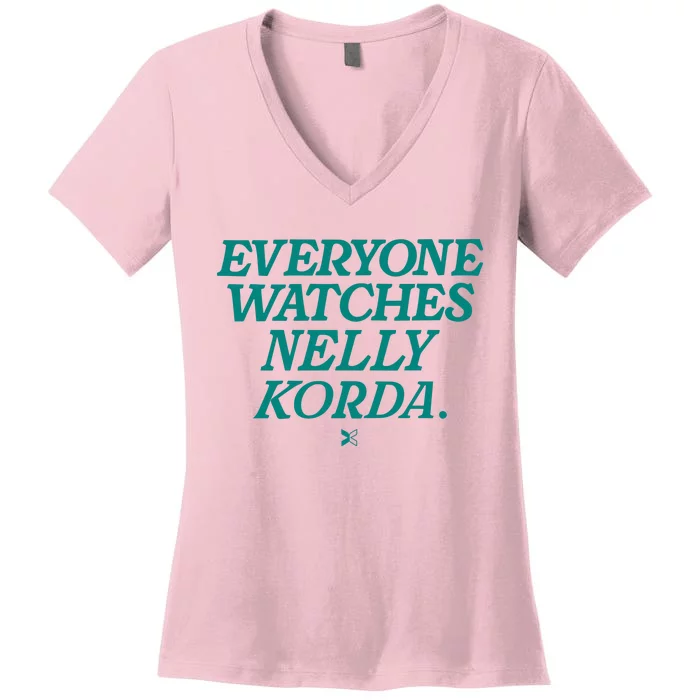 Everyone Watches Nelly Korda Women's V-Neck T-Shirt