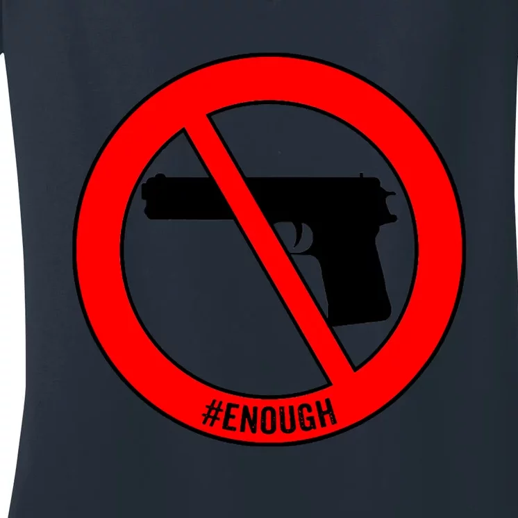 #Enough Wear Orange Day Anti Gun End Gun Violence Control Women's V-Neck T-Shirt