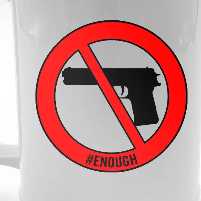 #Enough Wear Orange Day Anti Gun End Gun Violence Control Front & Back Beer Stein