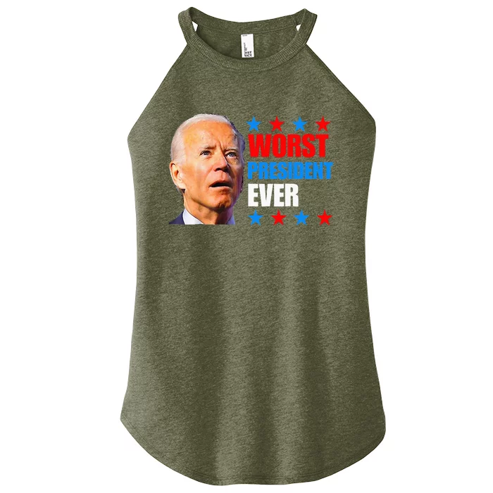 Election Worst President Ever Joe Biden Women’s Perfect Tri Rocker Tank