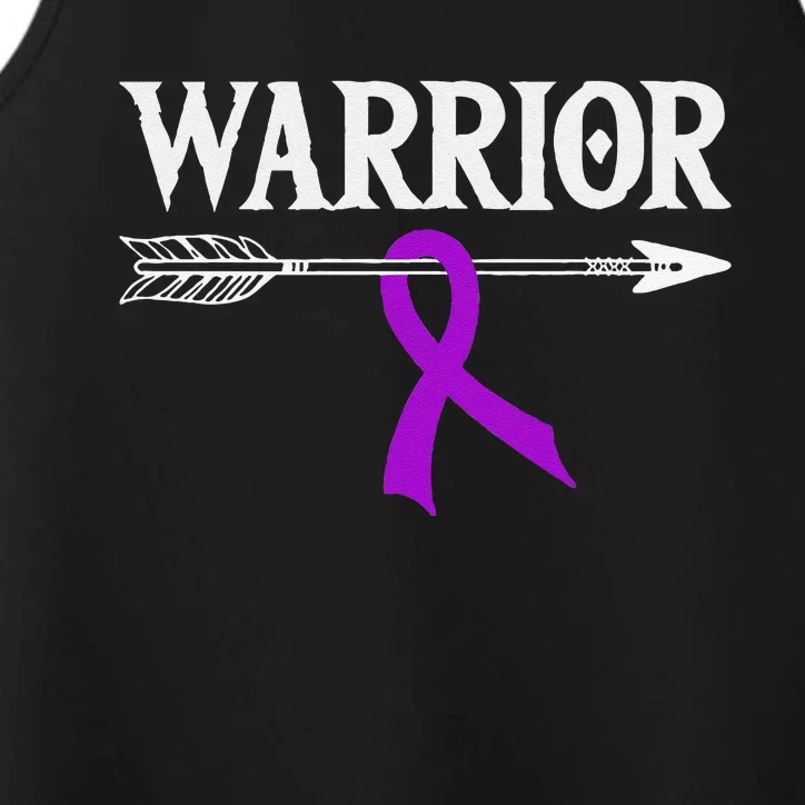 Epilepsy Warrior Purple Arrow Ribbon Performance Tank