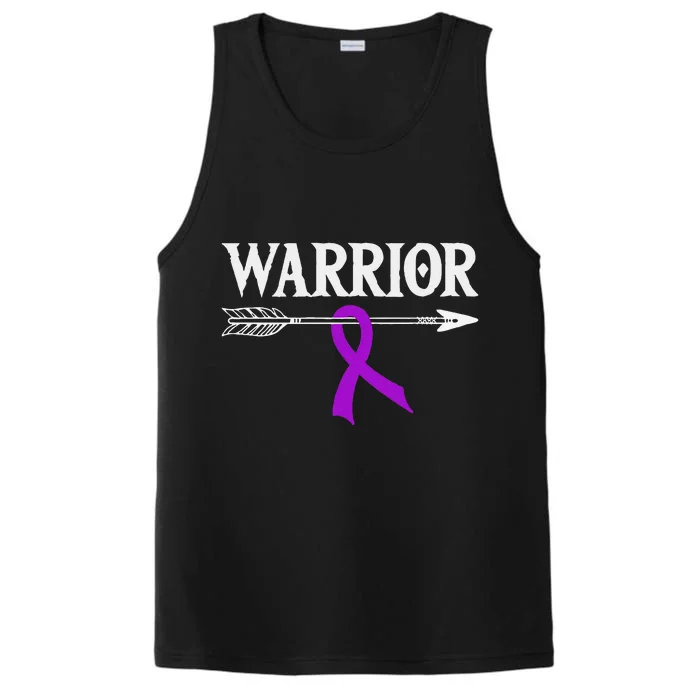 Epilepsy Warrior Purple Arrow Ribbon Performance Tank