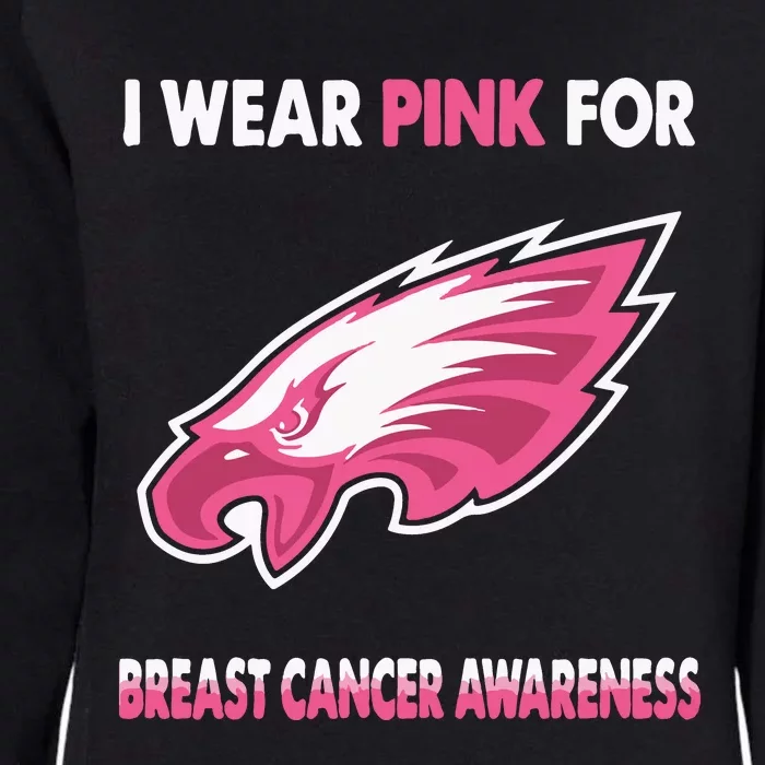 EaglesI Wear Pink For Breast Cancer Awareness Womens California Wash Sweatshirt