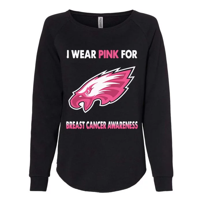 EaglesI Wear Pink For Breast Cancer Awareness Womens California Wash Sweatshirt