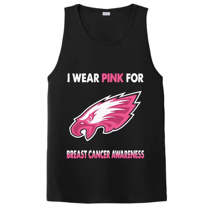 EaglesI Wear Pink For Breast Cancer Awareness Performance Tank