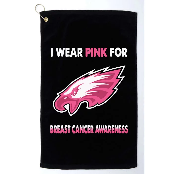 EaglesI Wear Pink For Breast Cancer Awareness Platinum Collection Golf Towel