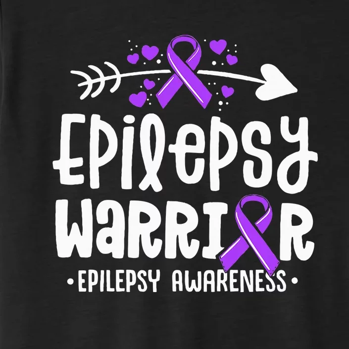 Epilepsy Warrior Ribbon Purple Epilepsy Awareness Support ChromaSoft Performance T-Shirt