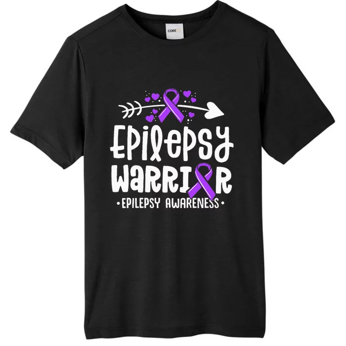 Epilepsy Warrior Ribbon Purple Epilepsy Awareness Support ChromaSoft Performance T-Shirt