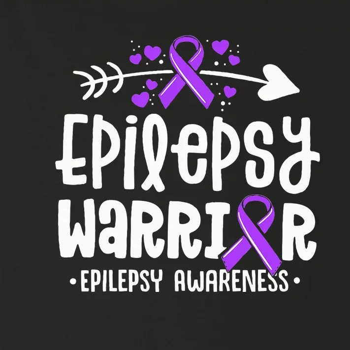 Epilepsy Warrior Ribbon Purple Epilepsy Awareness Support Toddler Long Sleeve Shirt