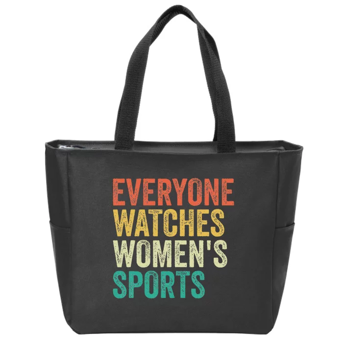 Everyone Watches Sports Zip Tote Bag