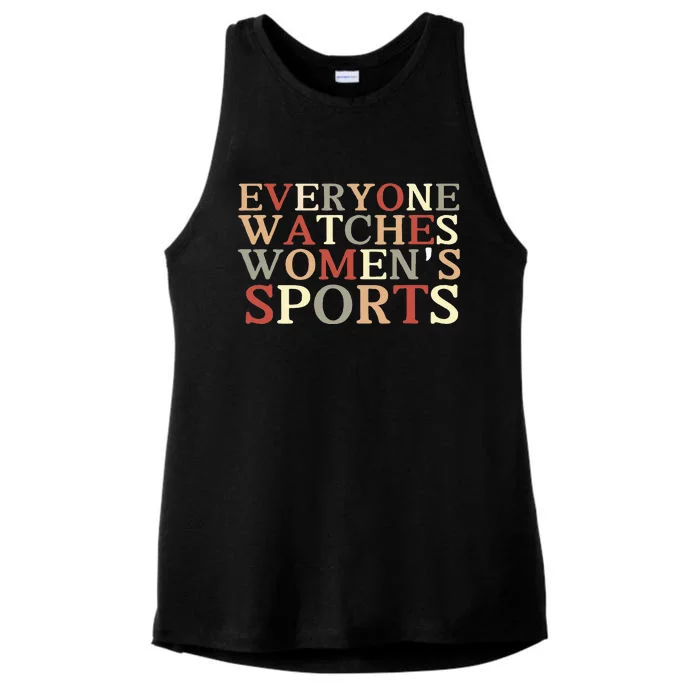 Everyone Watches Sports Ladies Tri-Blend Wicking Tank