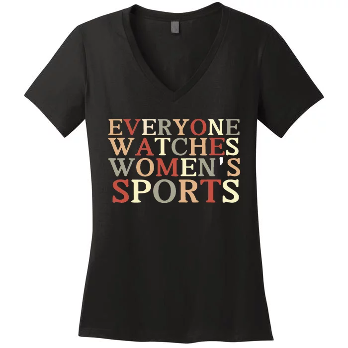 Everyone Watches Sports Women's V-Neck T-Shirt