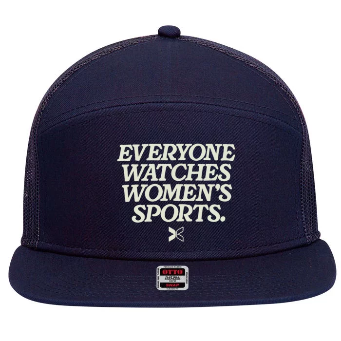 Everyone Watches Sports 7 Panel Mesh Trucker Snapback Hat