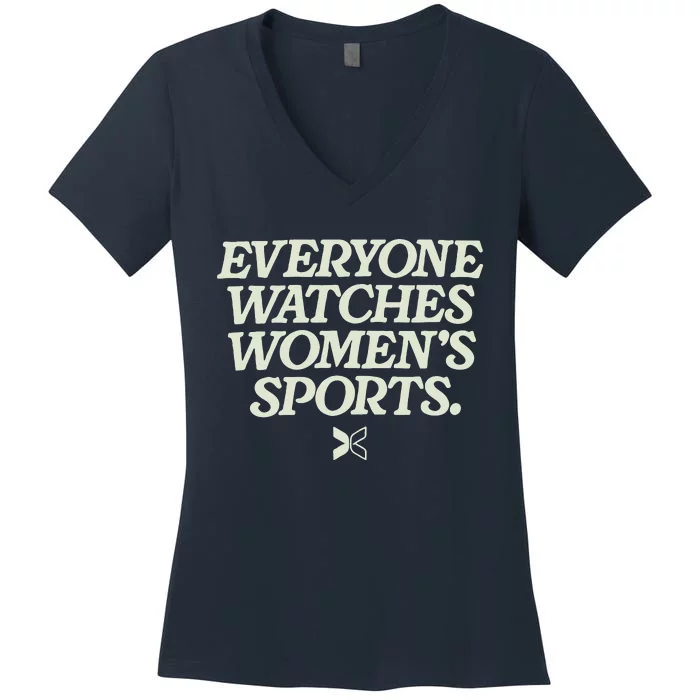 Everyone Watches Sports Women's V-Neck T-Shirt