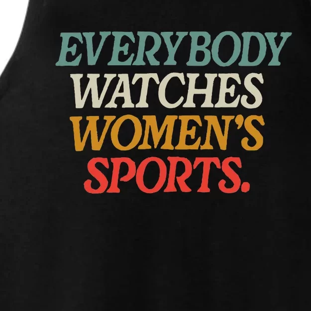 Everybody Watches Sports Ladies Tri-Blend Wicking Tank