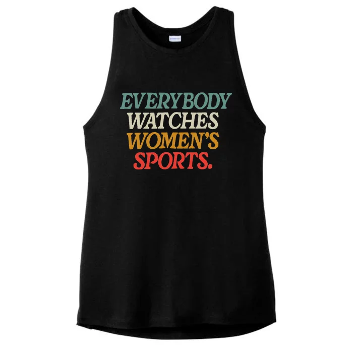 Everybody Watches Sports Ladies Tri-Blend Wicking Tank