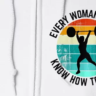 Every Woman Should Know How To Clean Weight Lifting Raglan Baseball Full Zip Hoodie