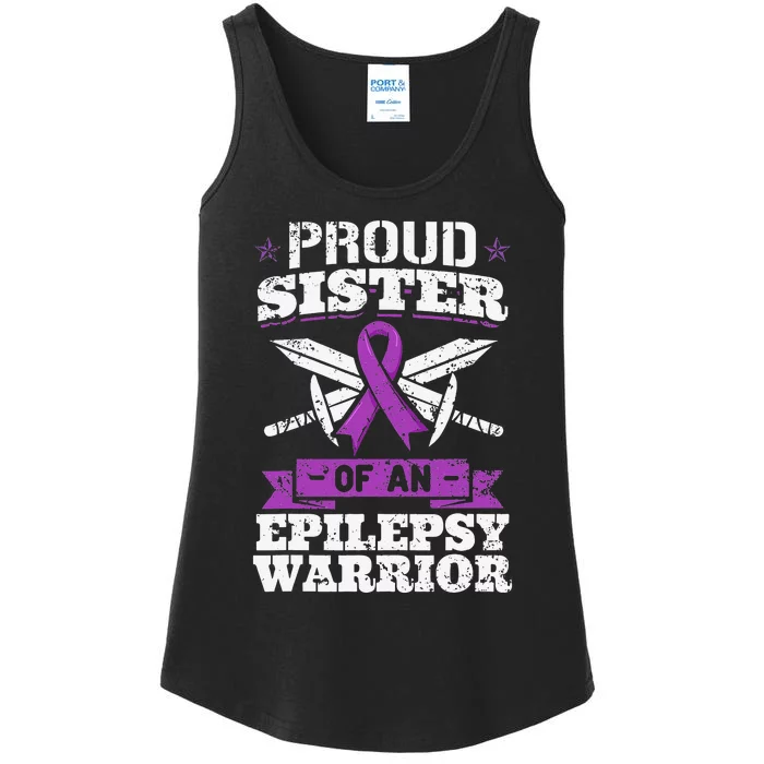 Epilepsy Warrior Sister Epileptic Seizure Disorder Advocate Ladies Essential Tank