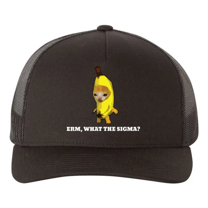 Erm What Sigma Cat Meme Yupoong Adult 5-Panel Trucker Hat