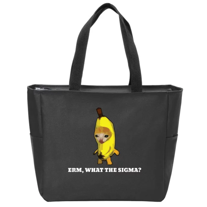 Erm What Sigma Cat Meme Zip Tote Bag