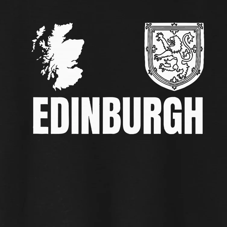 Edinburgh With Scotland Emblem Women's Crop Top Tee