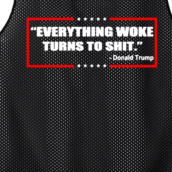 Everything Woke Turns To Shit Mesh Reversible Basketball Jersey Tank