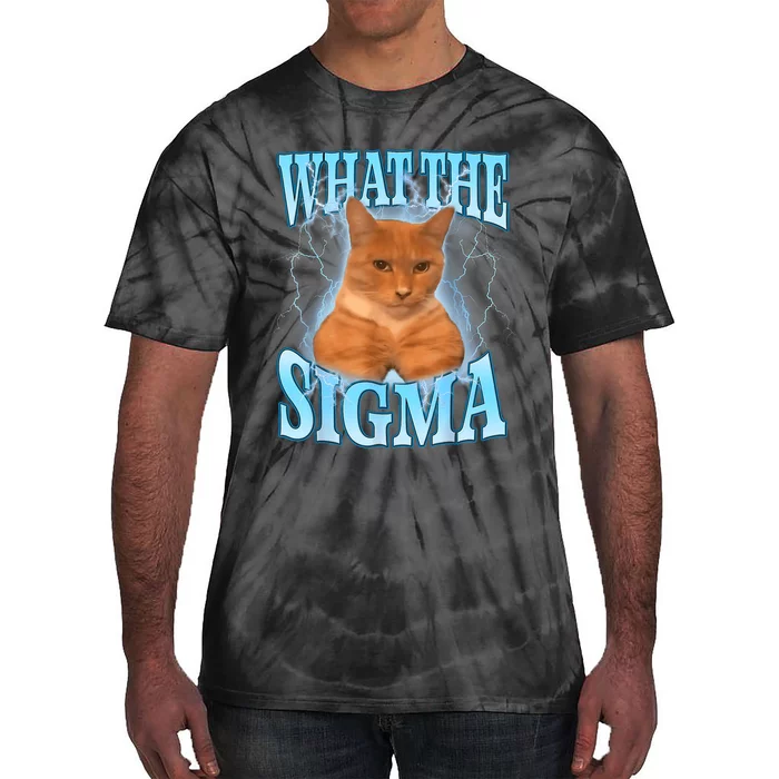 Erm What The Sigma Meme Cat Ironic Brainrot Tie-Dye T-Shirt