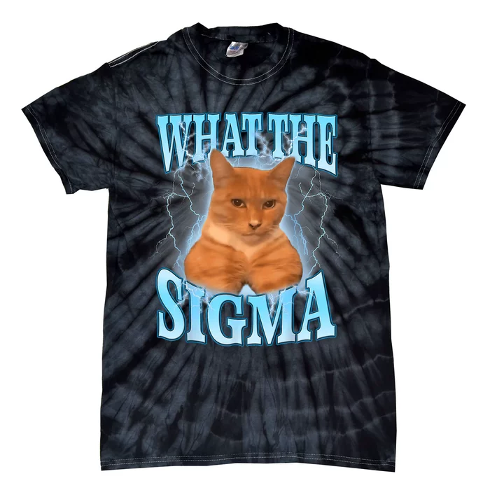 Erm What The Sigma Meme Cat Ironic Brainrot Tie-Dye T-Shirt