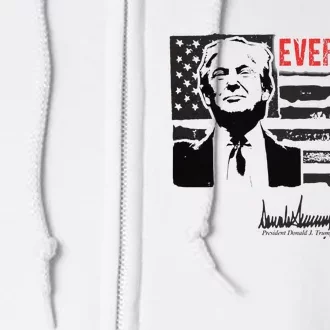 Everything Woke Turns To Shit Funny Trump Full Zip Hoodie