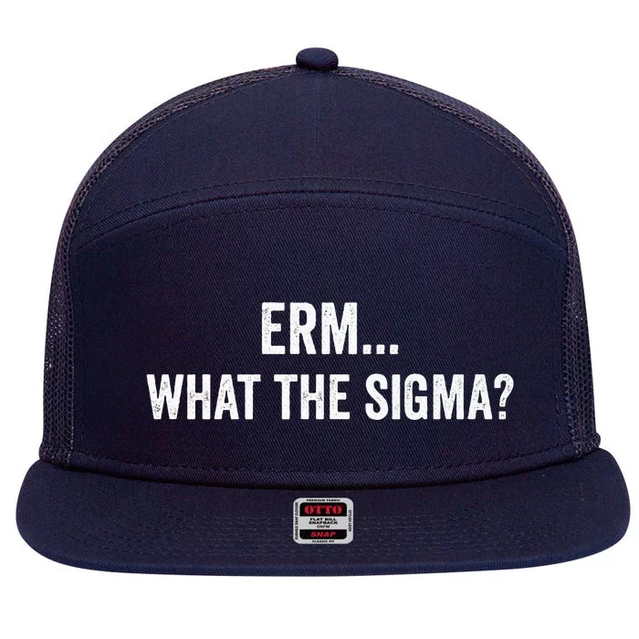 Erm What The Sigma Math Teacher 7 Panel Mesh Trucker Snapback Hat