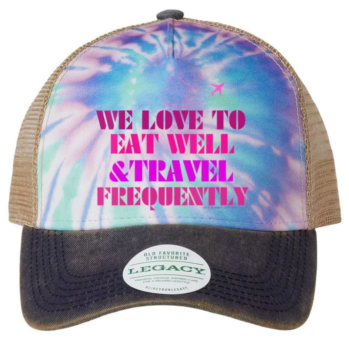 Eat Well Travel Frequently Legacy Tie Dye Trucker Hat