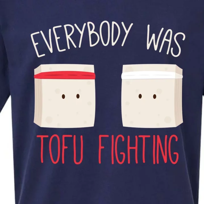 Everybody Was Tofu Fighting Funny Love Veganism Food Cute Gift Sueded Cloud Jersey T-Shirt