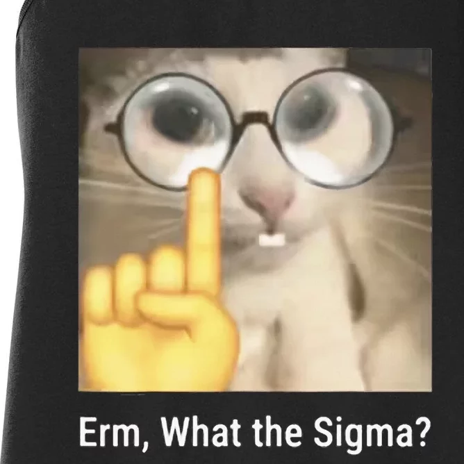 Erm What The Sigma Cat Meme Women's Racerback Tank