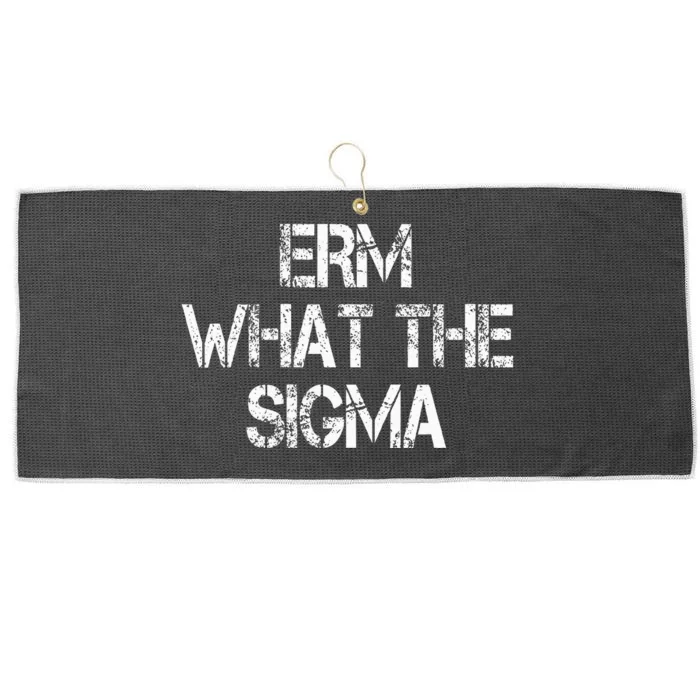 Erm What The Sigma Large Microfiber Waffle Golf Towel