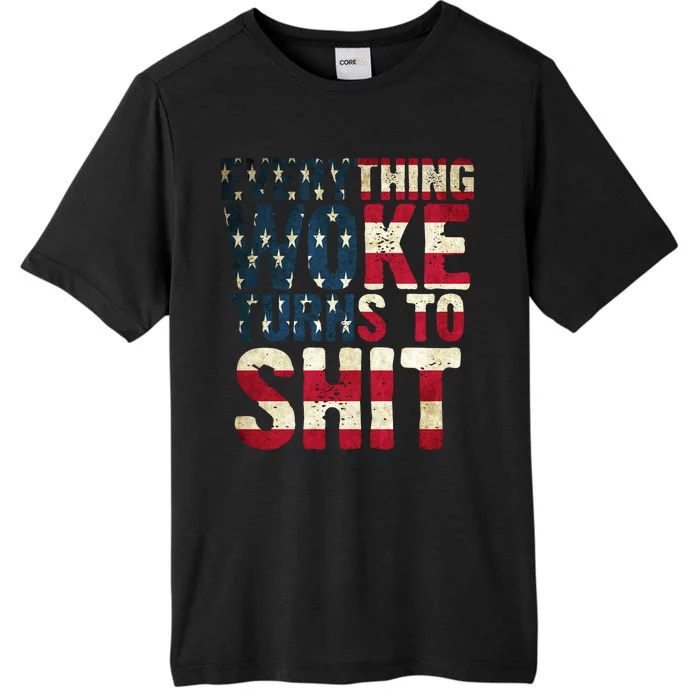 Everything Woke Turns To Shit USA Flag ChromaSoft Performance T-Shirt