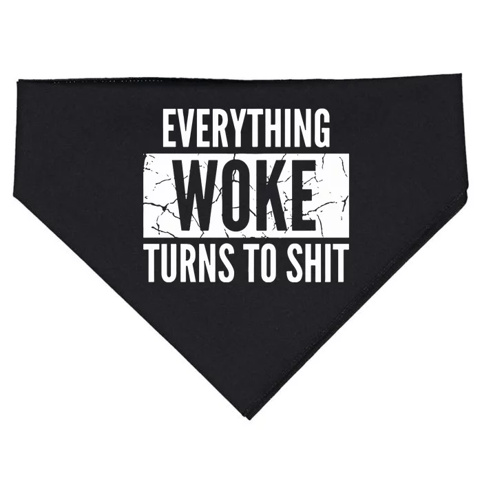 Everything Woke Turns To Shit USA-Made Doggie Bandana