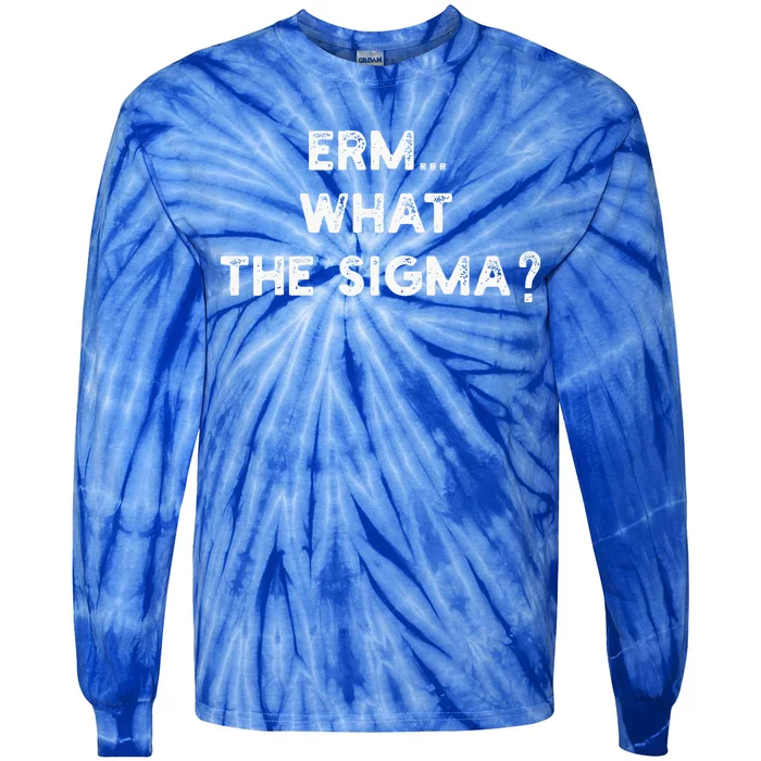 Erm What The Sigma Funny Meme Tie-Dye Long Sleeve Shirt