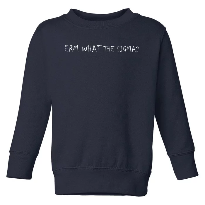 Erm What The Sigma Funny Meme Toddler Sweatshirt