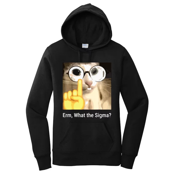 Erm What The Sigma Cat Meme Women's Pullover Hoodie