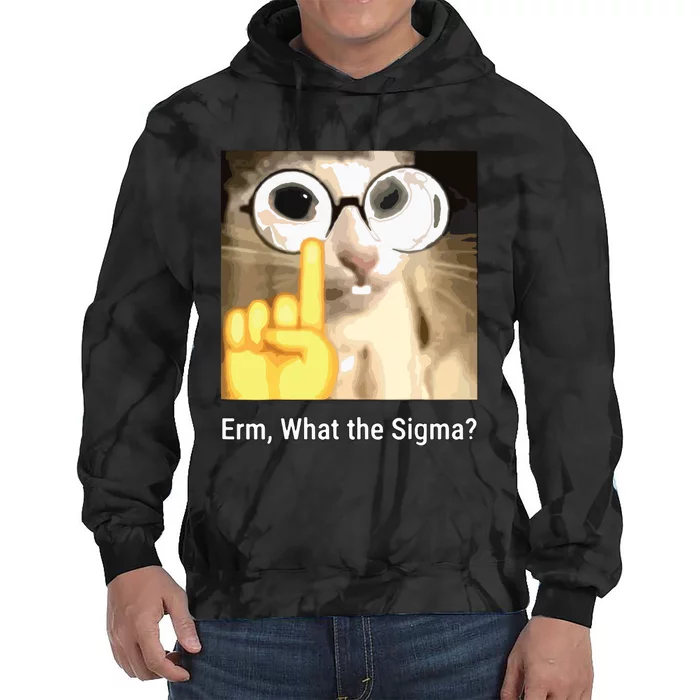 Erm What The Sigma Cat Meme Tie Dye Hoodie