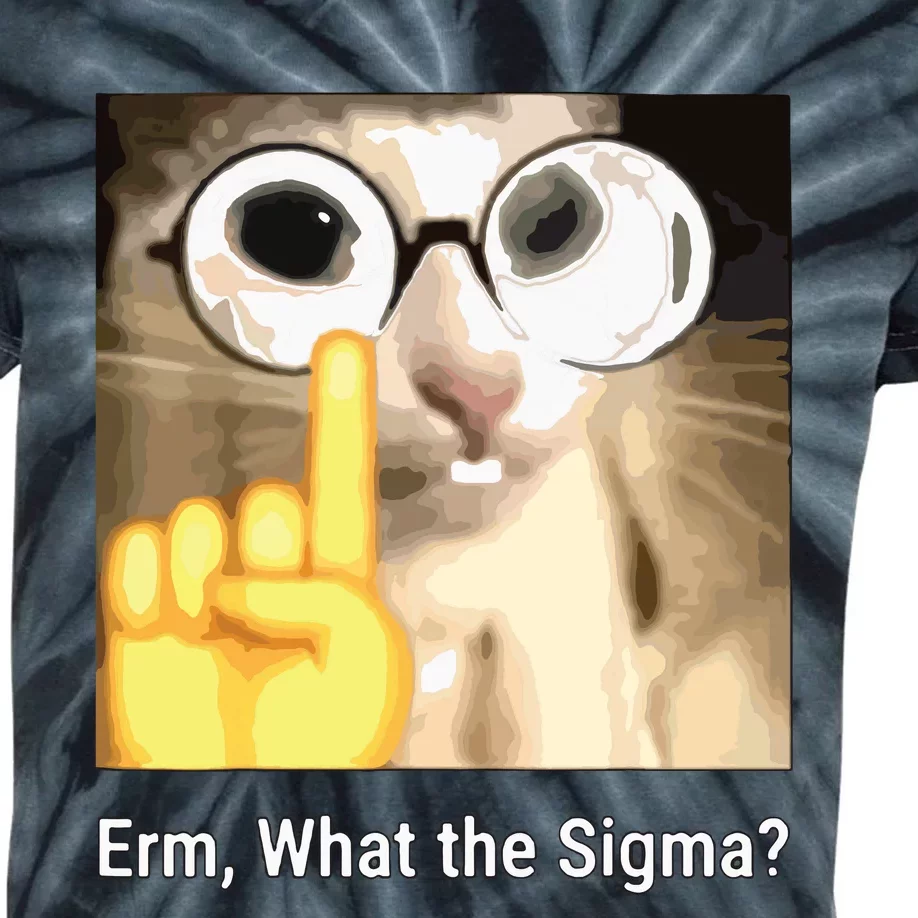 Erm What The Sigma Cat Meme Kids Tie-Dye T-Shirt