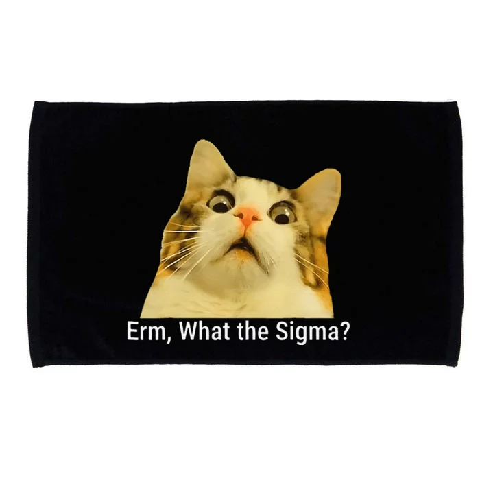 Erm What The Sigma Funny Quote Microfiber Hand Towel