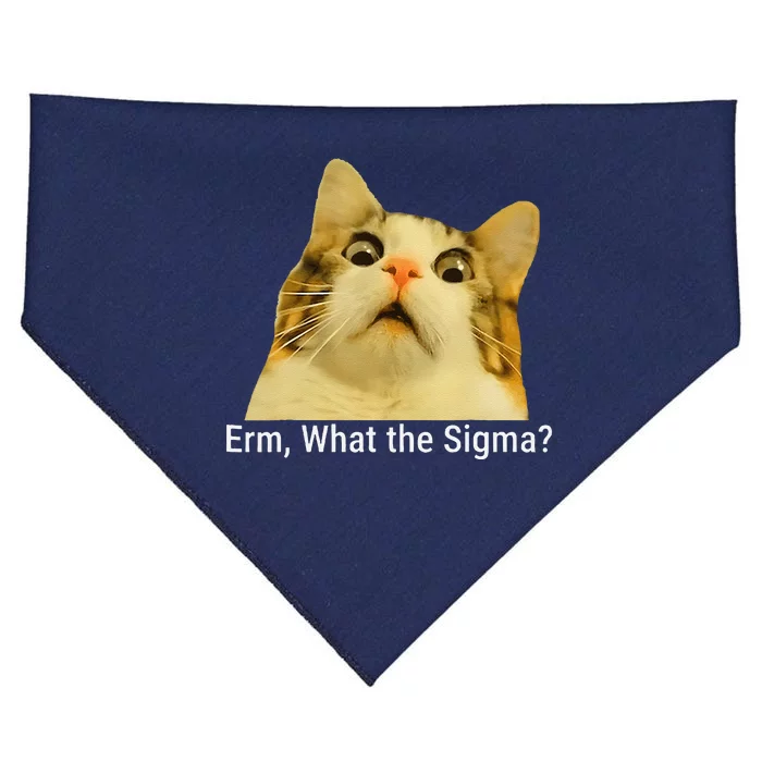 Erm What The Sigma Funny Quote USA-Made Doggie Bandana