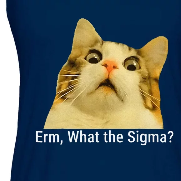 Erm What The Sigma Funny Quote Ladies Essential Flowy Tank