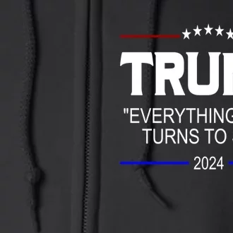 Everything Woke Turns To Shit Funny Trump 2024 President Full Zip Hoodie