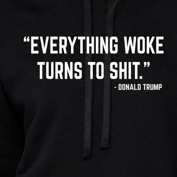 Everything Woke Turns To Shit Donald Trump Crop Top Hoodie